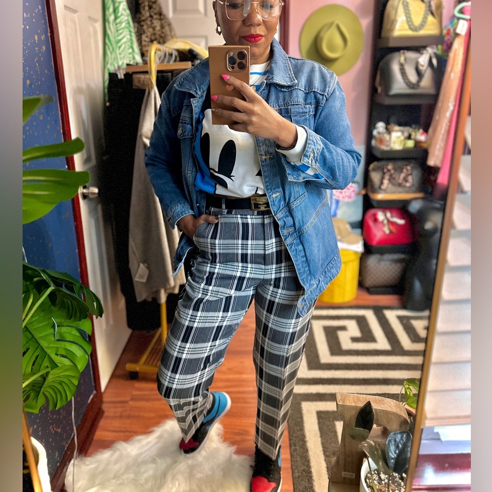 ASOS plaid ankle pants size 10